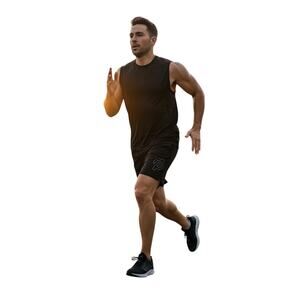 Peloton Men's Black Athletic Running Shorts Gym Workout Training Logo